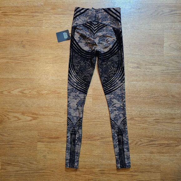 Savage X Fenty By Rihanna Special FX Lace Leggings Small S Black Tan Sexy New - Picture 9 of 15